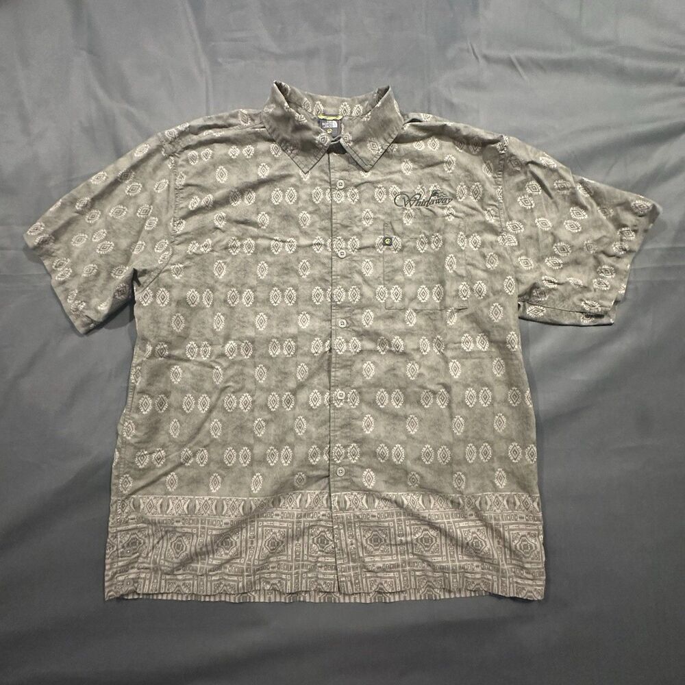 The North Face A5 Series Shirt Mens XL Short Sleeve Western Aztec Hiking Button
